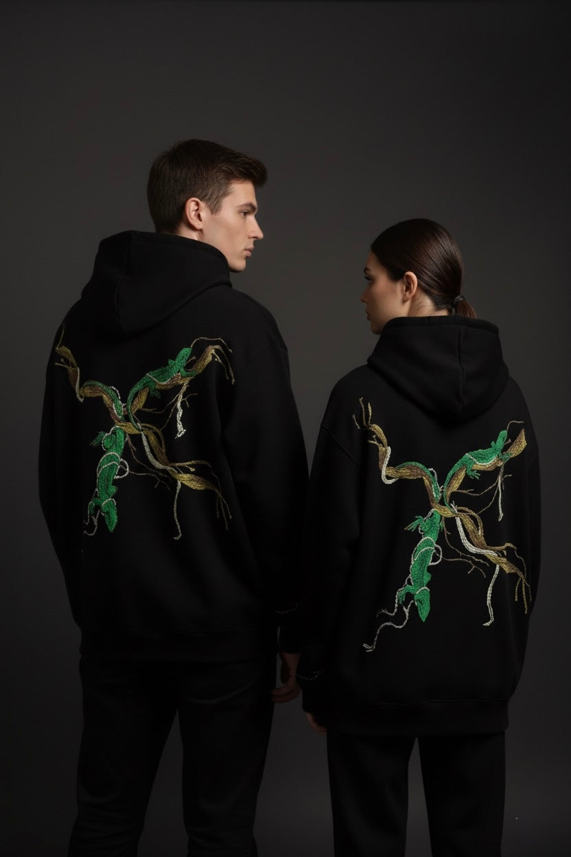 BLACK LYZRA HOODIE