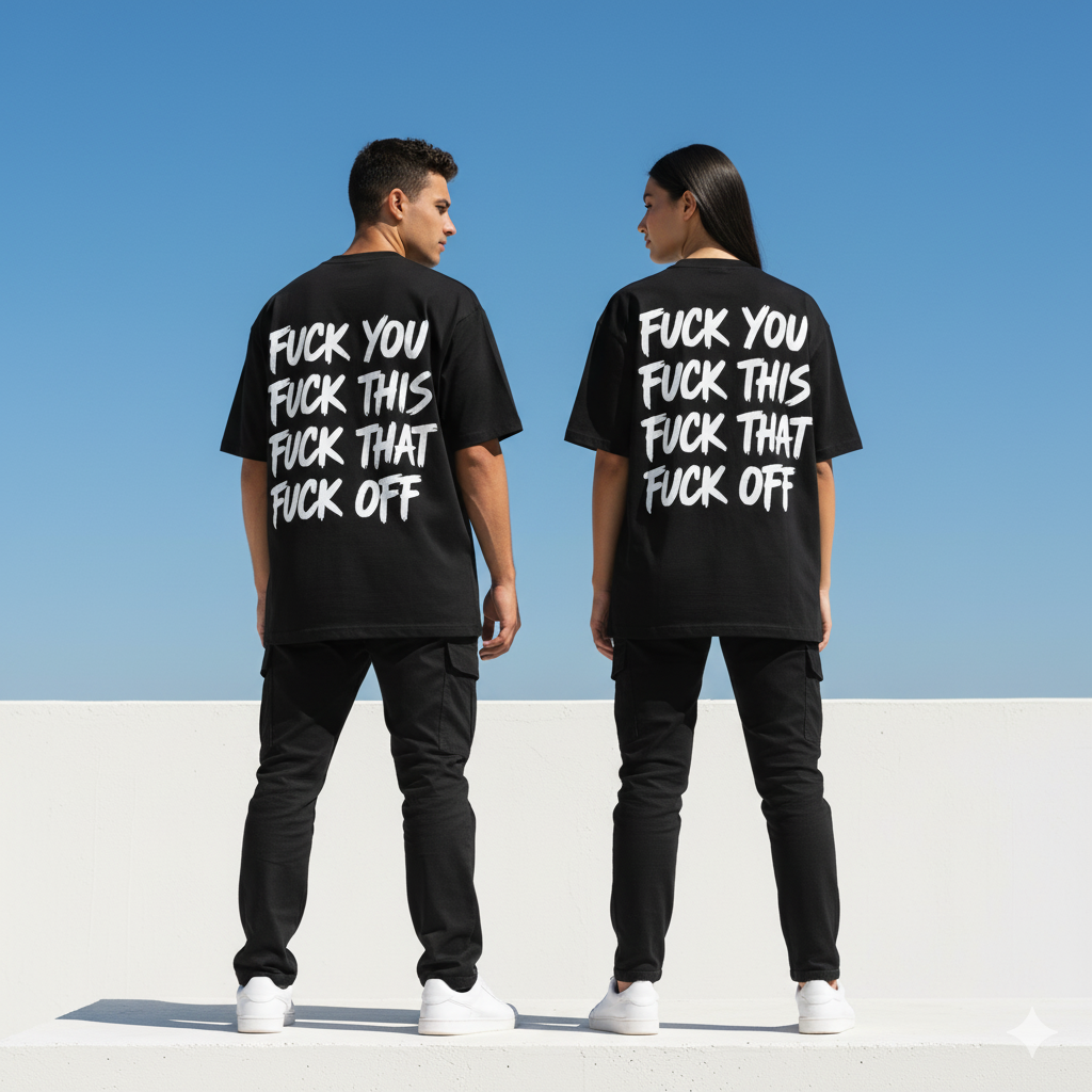 BLACK YOU,THIS,THAT,OFF T-SHIRT