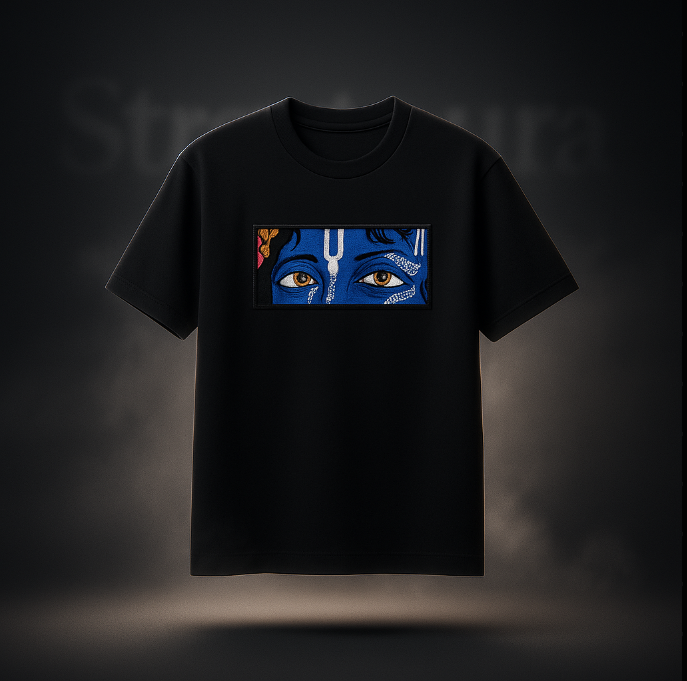 Black Vasudev Shree Krishan T-shirt