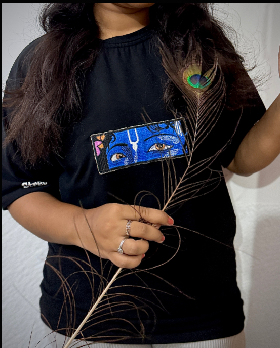 Black Vasudev Shree Krishan T-shirt